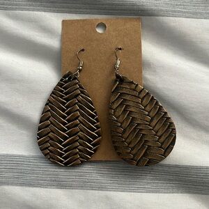 Brass Woven Earrings